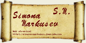 Simona Markušev vizit kartica